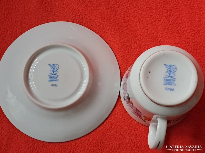 Ritka, hibátlan! KALOCSAI PORCELÁN 6 személyes mokkás / kávés készlet