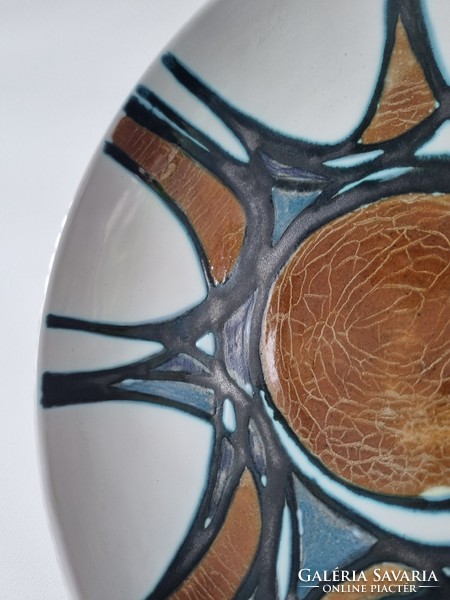 Krajtsovits Margit iparművészeti kerámia tál-32 cm