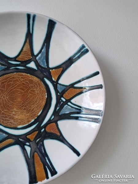 Krajtsovits Margit iparművészeti kerámia tál-32 cm