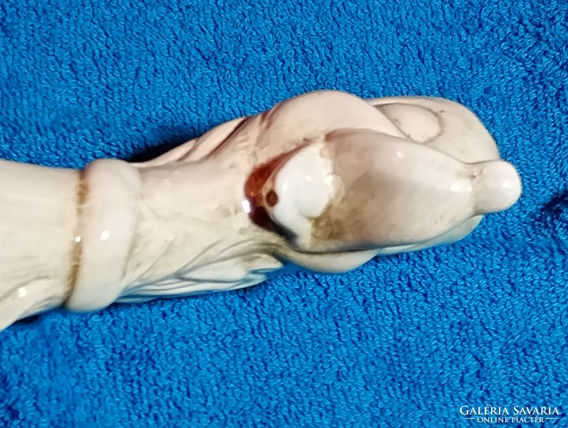 Kerámia kutya pudli 29,5cm art deco EZERKA Ohrid Ex YU retro