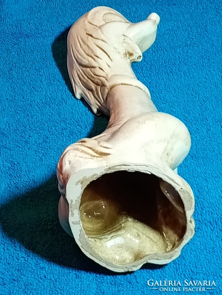 Kerámia kutya pudli 29,5cm art deco EZERKA Ohrid Ex YU retro