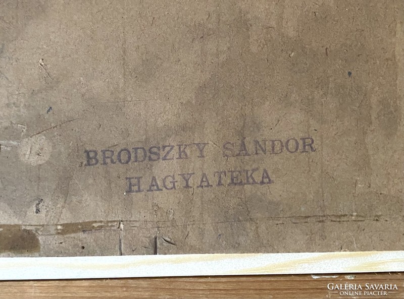 BRODSZKY SÁNDOR ERDEI SEBES PATAK ANTIK FESTMÉNY ÁLLÓ BLONDEL KERETBEN