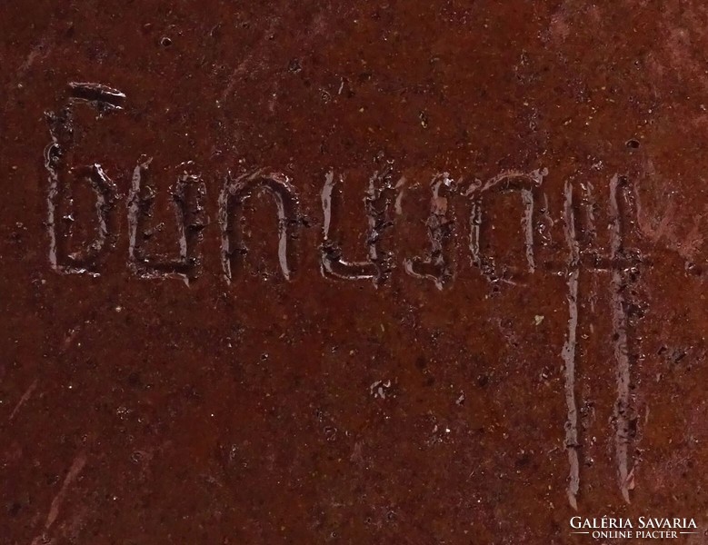 1S869 Hornung Zsuzsa : Hatalmas kerámia padlóváza 48.5 cm