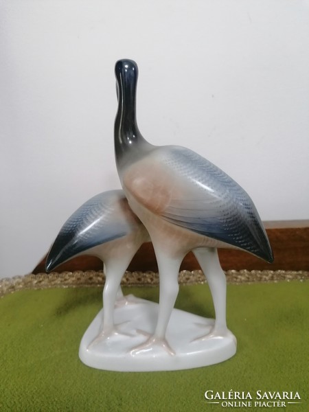 Hollóházi porcelán Íbisz madár pár
