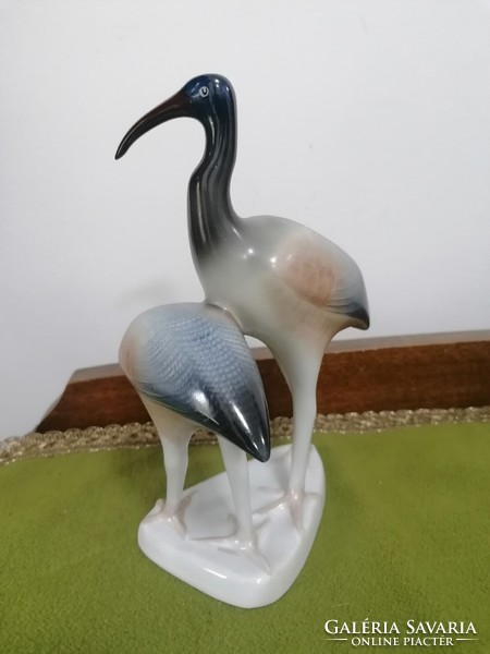Hollóházi porcelán Íbisz madár pár