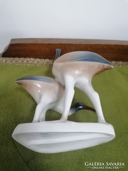 Hollóházi porcelán Íbisz madár pár