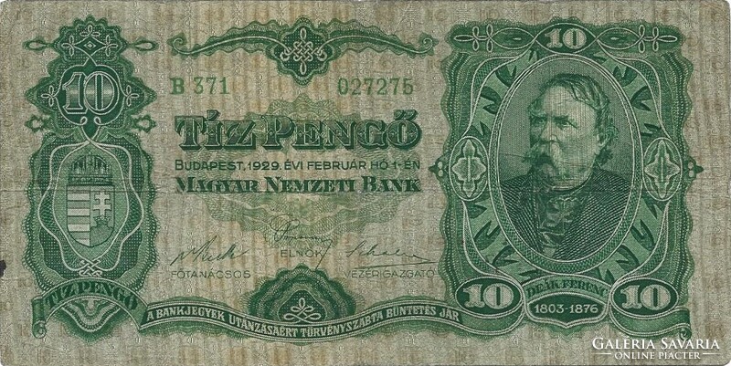10 pengő 1929 Eredeti tartás 1.