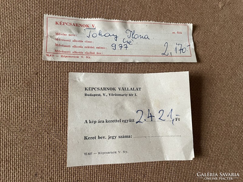 Képcsarnokos Tokay Ilona olajfestmény