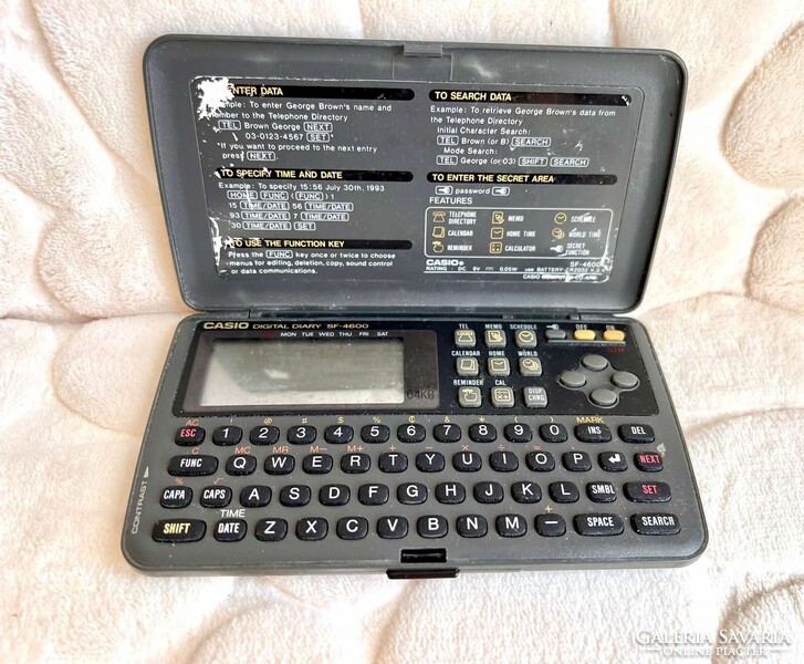 Casio 64KB Digital Diary SF-4600 manager kalkulátor retro számológép / Vintage digital