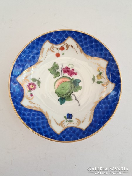 GYŰJTŐI DARAB!!!Antik ~1880 jelzett Herendi vagy Sevres porcelán blue fish scale kávés/mokkás csésze