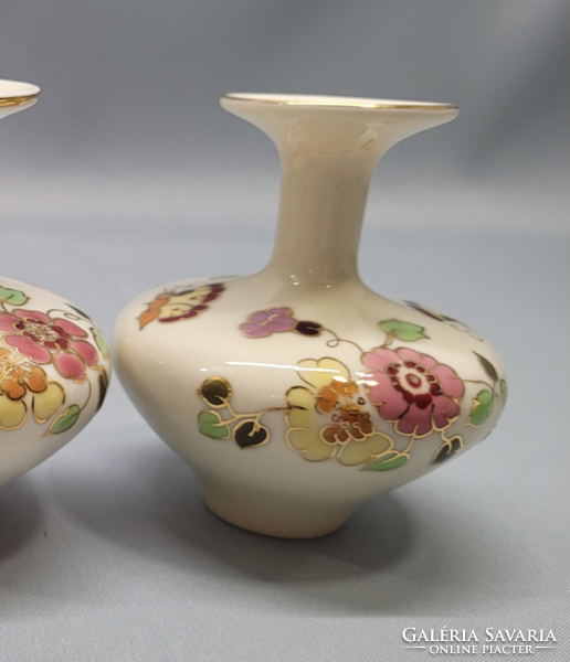 Zsolnay kézzel festett pillangós porcelán váza