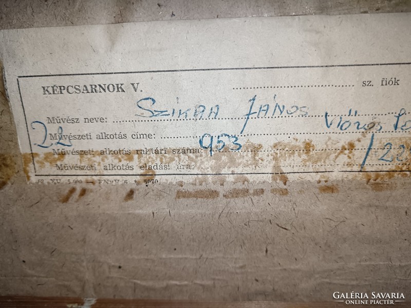 Szikra János balatoni látkép , festmény