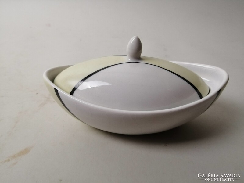 ART DECO PORCELÁN BONBONIER - KÉZIFESTÉS