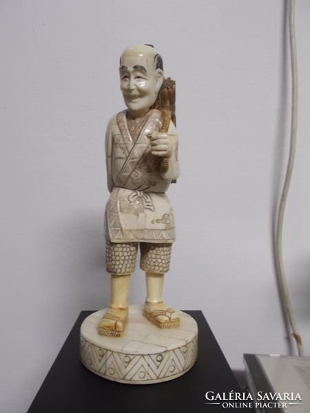 Antik japán csont szobor,okimono,CSERE IS!