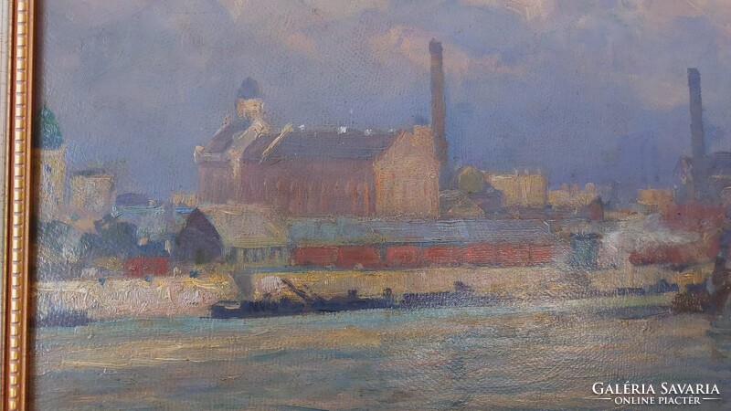 Dietrich Adolf (1869-1953): Dunapart. Töredékes raglap...