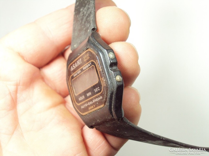 Retro régi vízálló óra karóra quartz kvarc - Asahi LCD M-291 japán gyártmány
