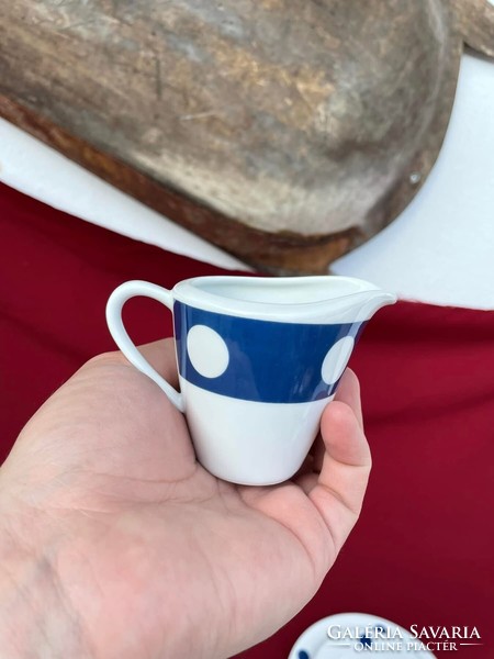 Gyönyörű német Bavaria teáskészlet pöttyös csésze kanna cukortartó pettyes