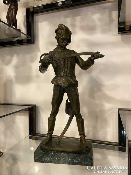 Ritka Nagy Méretű Kisfaludy-Strobl Zsigmond Hadik Huszár