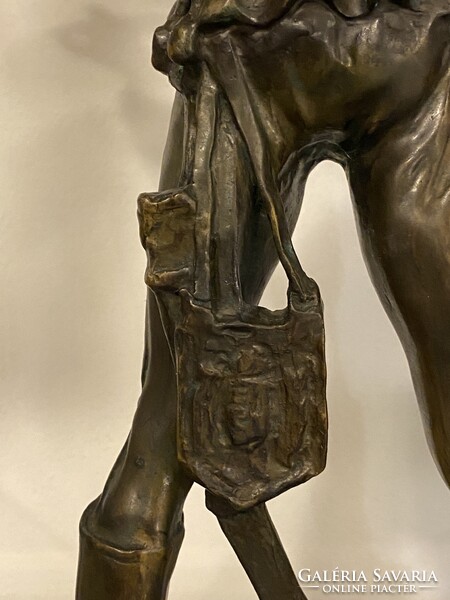 Ritka Nagy Méretű Kisfaludy-Strobl Zsigmond Hadik Huszár