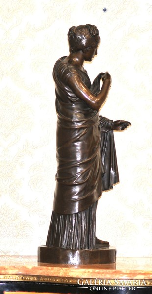 "Barbedienne Fondeur" (1810 - 1892) XIX. századi Francia szobrász művész alkotása. Eredeti, jelzett!