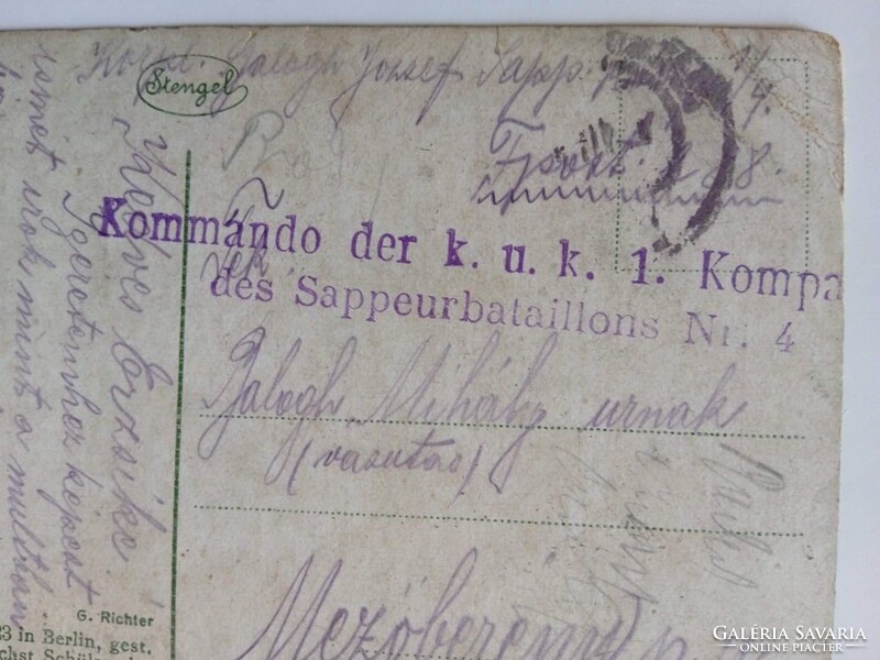 D205038 Kommando der  K.u.K. 1. Kompagnie des Sappeurbataillon Nr.3 - Mezőberény Balogh Mihály  1918
