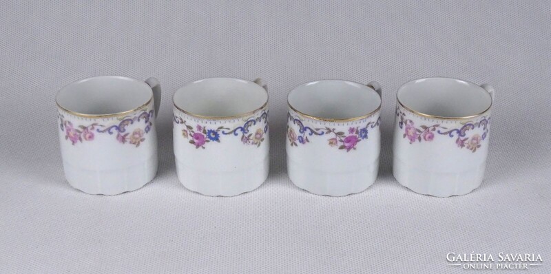 1T745 Régi cseh Schlackenwerth porcelán kávéscsésze 4 darab