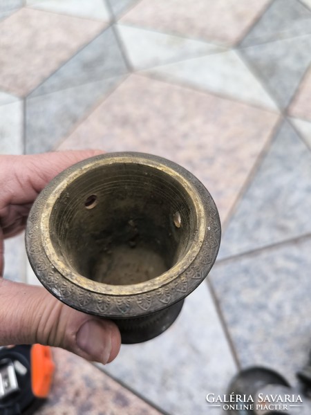 Antik öntött réz bronz tömör guruló làbak zongora bútor hangszer làb 3 db ,2,4 kg.1890- 1910.
