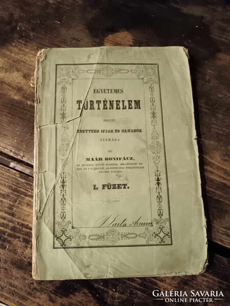 Egyetemes történelem, 1853-as füzet, írta Maár Bonifácz, Ős-Kor 1. füzet, 1. rész