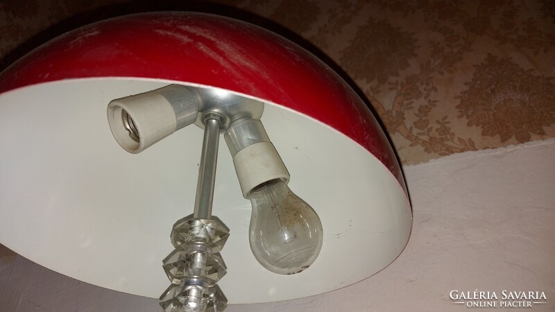 Space age retro formatervezett piros gomba lámpa