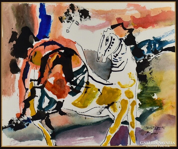 Burai István (1951-2017): LOVAS JELENET