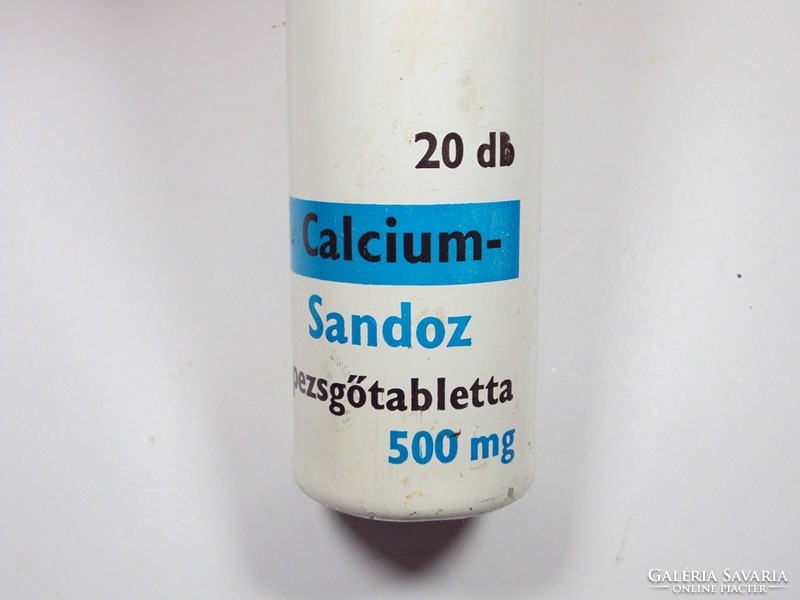 Retro Calcium-Sandoz pezsgőtabletta gyógyszeres doboz  - Alkaloida Tiszavasvári - 1980-as évekből