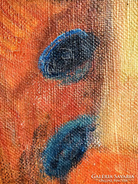 Gráber Margit:Ruhát varró lány csendélettel 90x80