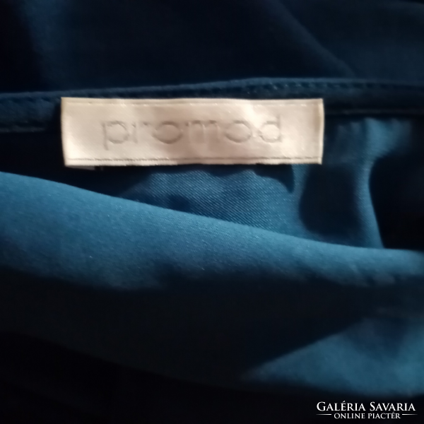 PROMOD kék dupla hatású vállain díszítéses alkalmi ruha 40/42