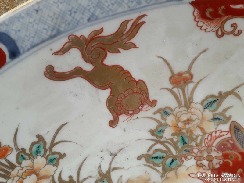 47 cm! Antik  Ko-Imari falitál / Edo korszak.