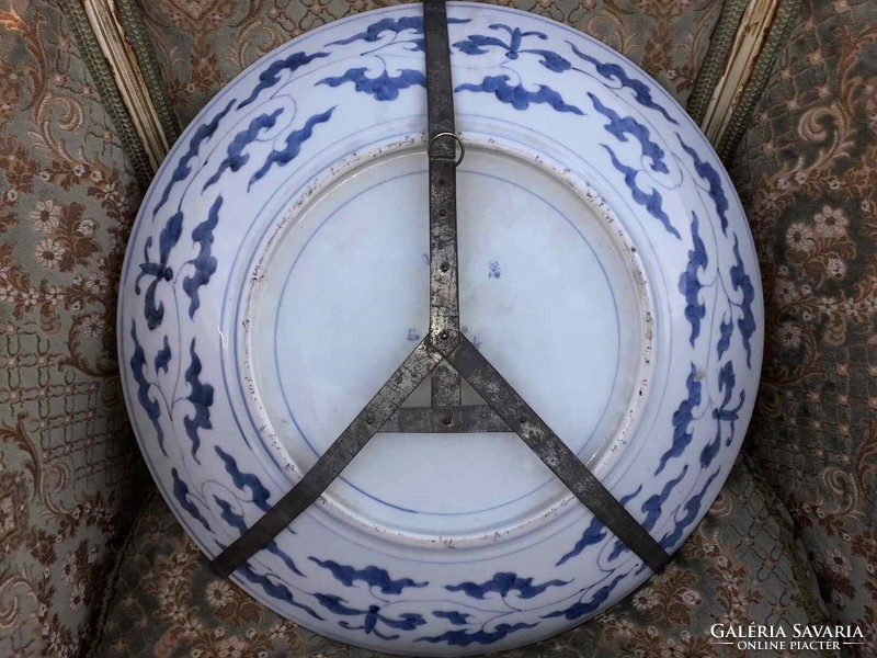 47 cm! Antik  Ko-Imari falitál / Edo korszak.