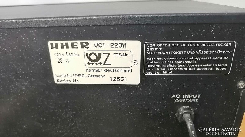 Uher Classic Double Cassette Deck UCT-220W 1989. hibás