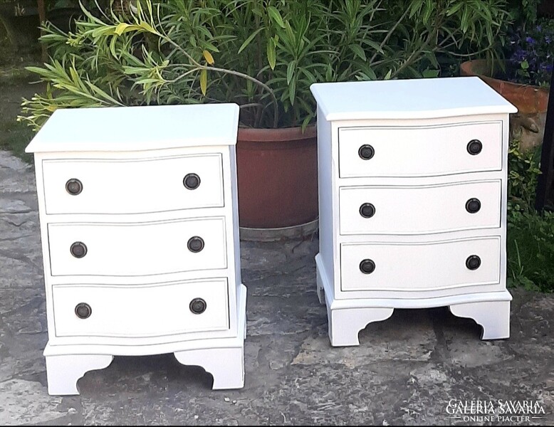 Provence , vintage angol stílusú 3 fiókos szekrények párban