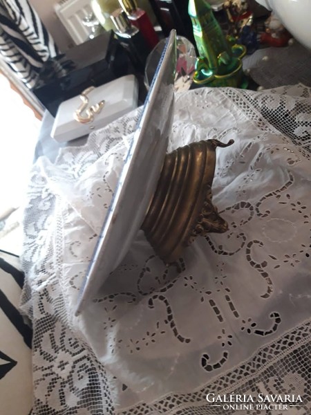 Copeland  Tivadar antik porcelán tortatál fém talpon