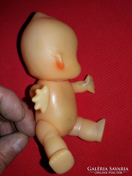 Retro japán keze -lába - feje mozgó gumi játék KEWPIE baba 12 cm képek szerint