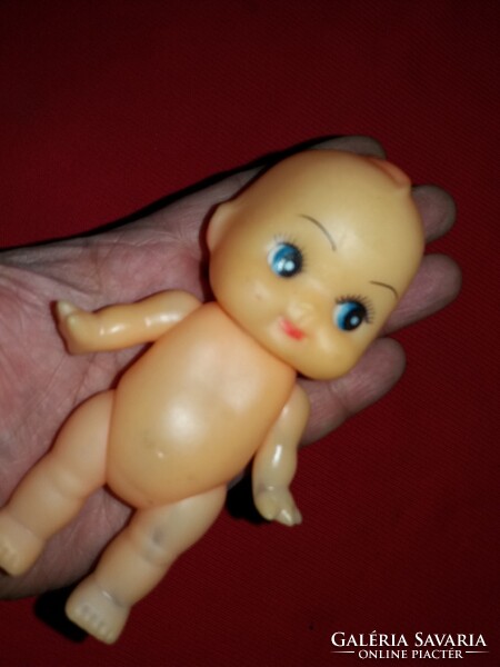 Retro japán keze -lába - feje mozgó gumi játék KEWPIE baba 12 cm képek szerint