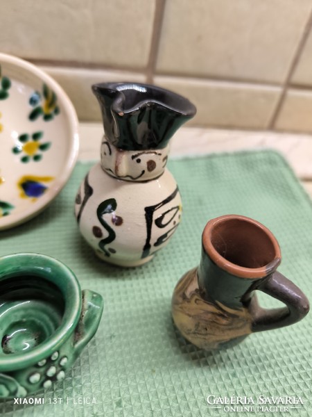 Retro, mini kerámia gyüjtemény eladó! Kanna, Miska kancsó, csupor, kis tál eladó!