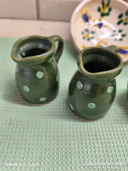 Retro, mini kerámia gyüjtemény eladó! Kanna, Miska kancsó, csupor, kis tál eladó!