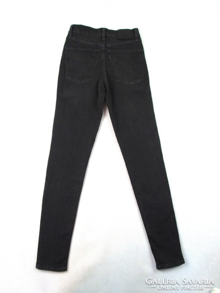 EREDETI LEVIS MILE HIGH SUPER SKINNY (W27 / L30) NŐI FEKETE SZTRECCSES FARMER
