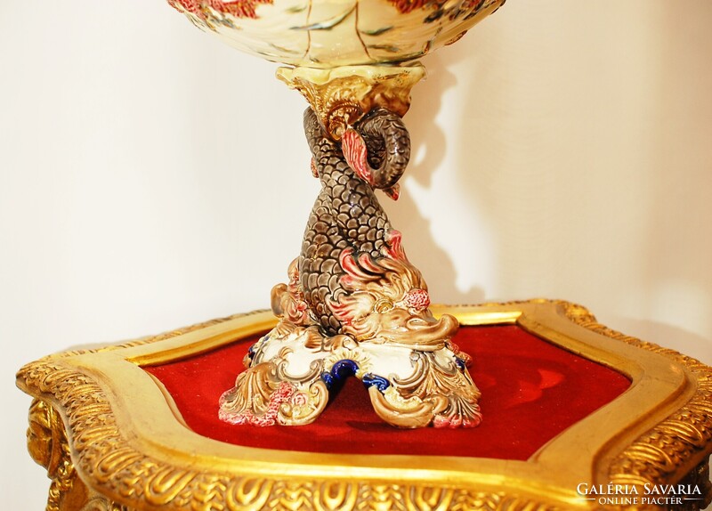 ANTIK EICHWALD PORCELÁN GÖRÖG MITOLÓGIAI SZIRÉN TENGERI NIMFA - XIX. SZÁZAD! EREDETI, JELZETT!