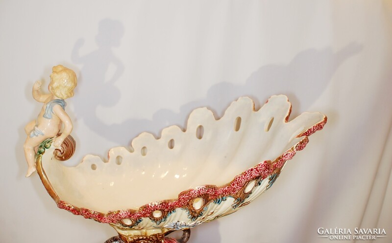 ANTIK EICHWALD PORCELÁN GÖRÖG MITOLÓGIAI SZIRÉN TENGERI NIMFA - XIX. SZÁZAD! EREDETI, JELZETT!
