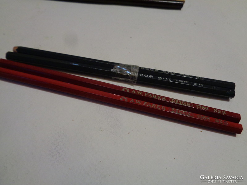 Grafit ceruzák a 60 as évekből   A W  Faber  / Dessin / 1386 N o 3 . 2 db. és Merkur  G-11 BB....2db