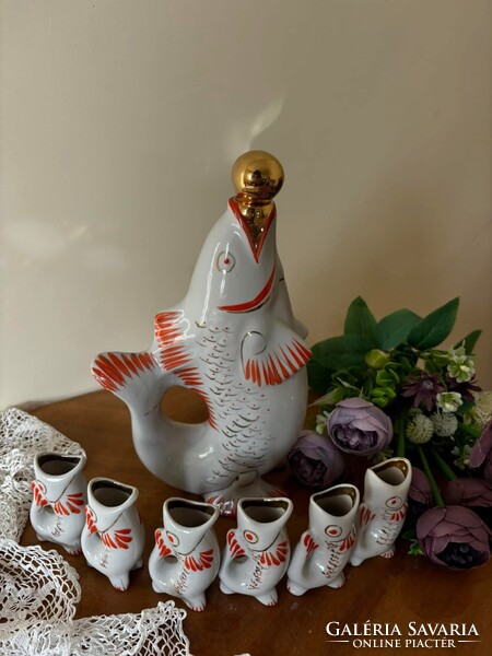 Gyönyörű Polonne italos halas feles készlet