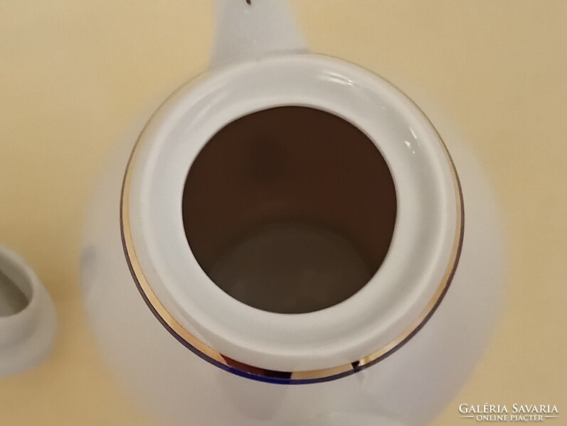 Porcelán tea vagy kávé kiöntő teás kanna Jarolina Lengyel retro 10x17cm