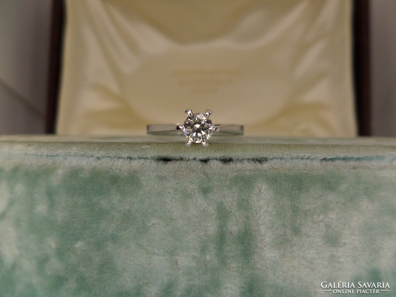 Fehérarany brilles szoliter gyűrű cca 0.28 ct