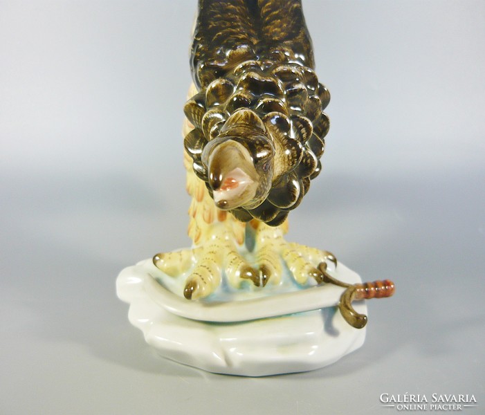HERENDI MíTIKUS RAGADOZÓ, TURUL MADÁR PORCELÁN FIGURA, 34 CM. HIBÁTLAN ! (B044)